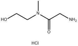 2-Amino-N-(2-hydroxyethyl)-N-methylacetamidehydrochloride 结构式