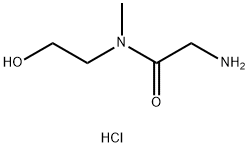 2-Amino-N-(2-hydroxyethyl)-N-methylacetamidehydrochloride Structure