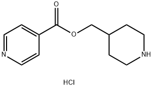 イソニコチン酸4-ピペリジニルメチル塩酸塩 化学構造式