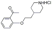 1-{2-[2-(4-Piperidinyl)ethoxy]phenyl}-1-ethanonehydrochloride 结构式