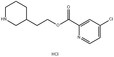 4-クロロ-2-ピリジンカルボン酸2-(3-ピペリジニル)エチル塩酸塩 化学構造式