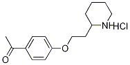1-{4-[2-(2-Piperidinyl)ethoxy]phenyl}-1-ethanonehydrochloride Struktur