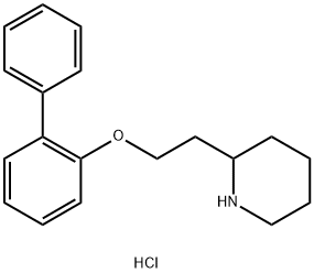 2-[2-([1,1'-Biphenyl]-2-yloxy)ethyl]piperidinehydrochloride 化学構造式