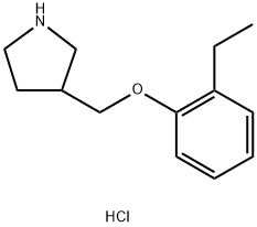 3-[(2-Ethylphenoxy)methyl]pyrrolidinehydrochloride Structure