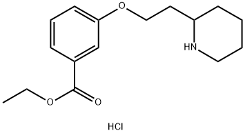 Ethyl 3-[2-(2-piperidinyl)ethoxy]benzoatehydrochloride Structure