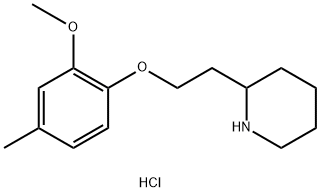 2-[2-(2-Methoxy-4-methylphenoxy)ethyl]piperidinehydrochloride 化学構造式