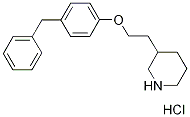 3-[2-(4-Benzylphenoxy)ethyl]piperidinehydrochloride Structure