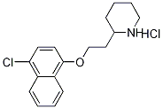 2-{2-[(4-Chloro-1-naphthyl)oxy]ethyl}piperidinehydrochloride Structure