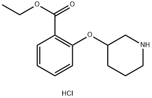 Ethyl 2-(3-piperidinyloxy)benzoate hydrochloride,1220032-95-0,结构式