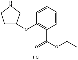 Ethyl 2-(3-pyrrolidinyloxy)benzoate hydrochloride Structure