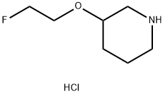 3-(2-氟乙氧基)哌啶盐酸盐, 1220033-02-2, 结构式