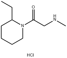 1-(2-Ethyl-1-piperidinyl)-2-(methylamino)-1-ethanone hydrochloride Structure