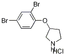 3-(2,4-Dibromophenoxy)pyrrolidine hydrochloride Struktur