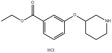 Ethyl 3-(3-piperidinyloxy)benzoate hydrochloride Structure