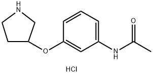 N-[3-(3-Pyrrolidinyloxy)phenyl]acetamidehydrochloride Structure