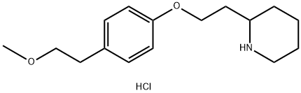 2-{2-[4-(2-Methoxyethyl)phenoxy]ethyl}piperidinehydrochloride Structure