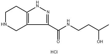 N-(3-Hydroxybutyl)-4,5,6,7-tetrahydro-1H-pyrazolo-[4,3-c]pyridine-3-carboxamide hydrochloride Struktur