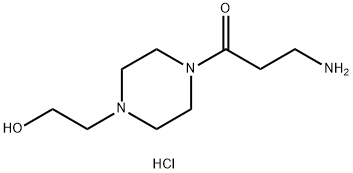 3-Amino-1-[4-(2-hydroxyethyl)-1-piperazinyl]-1-propanone hydrochloride Structure