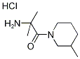 2-Amino-2-methyl-1-(3-methyl-1-piperidinyl)-1-propanone hydrochloride 结构式