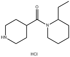 (2-Ethyl-1-piperidinyl)(4-piperidinyl)methanonehydrochloride Structure
