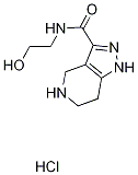 N-(2-Hydroxyethyl)-4,5,6,7-tetrahydro-1H-pyrazolo-[4,3-c]pyridine-3-carboxamide hydrochloride 化学構造式