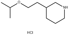 3-(2-Isopropoxyethyl)piperidine hydrochloride Struktur