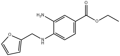 Ethyl 3-amino-4-[(2-furylmethyl)amino]benzoate Structure