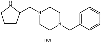 1-Benzyl-4-(2-pyrrolidinylmethyl)piperazinedihydrochloride Struktur
