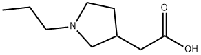 2-(1-Propyl-3-pyrrolidinyl)acetic acid 化学構造式