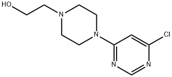 2-[4-(6-Chloro-4-pyrimidinyl)-1-piperazinyl]-1-ethanol Struktur