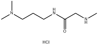 N-[3-(Dimethylamino)propyl]-2-(methylamino)-acetamide dihydrochloride Struktur