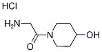 2-Amino-1-(4-hydroxy-1-piperidinyl)-1-ethanonehydrochloride Struktur