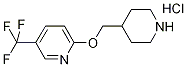2-(4-Piperidinylmethoxy)-5-(trifluoromethyl)-pyridine hydrochloride Struktur