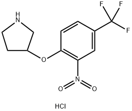 3-[2-Nitro-4-(trifluoromethyl)phenoxy]pyrrolidinehydrochloride|