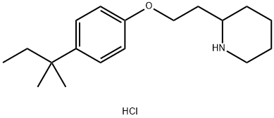 2-{2-[4-(tert-Pentyl)phenoxy]ethyl}piperidinehydrochloride Struktur