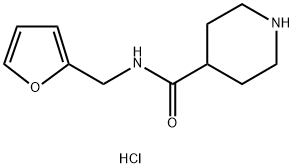 N-(2-Furylmethyl)-4-piperidinecarboxamidehydrochloride Struktur