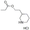 2-(3-Piperidinyl)ethyl propanoate hydrochloride 结构式