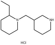 2-Ethyl-1-(3-piperidinylmethyl)piperidinedihydrochloride 结构式