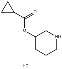 3-Piperidinyl cyclopropanecarboxylatehydrochloride Structure
