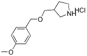3-{[(4-Methoxybenzyl)oxy]methyl}pyrrolidinehydrochloride Struktur