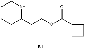 2-(2-Piperidinyl)ethyl cyclobutanecarboxylatehydrochloride Structure