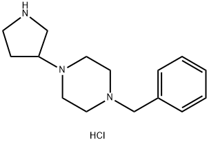 1-Benzyl-4-(3-pyrrolidinyl)piperazinedihydrochloride Struktur