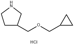3-[(CyclopropylMethoxy)Methyl]pyrrolidine hydrochloride Struktur