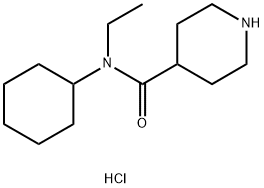 N-Cyclohexyl-N-ethyl-4-piperidinecarboxamidehydrochloride 结构式