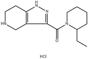 (2-Ethyl-1-piperidinyl)(4,5,6,7-tetrahydro-1H-pyrazolo[4,3-c]pyridin-3-yl)methanone HCl Structure