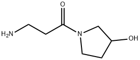 3-氨基-1-(3-羟基-1-吡咯烷基)-1-丙酮盐酸盐 结构式