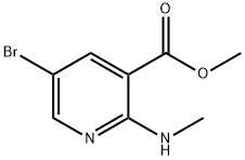 5-溴-2-(甲氨基)烟酸甲酯, 1220419-53-3, 结构式