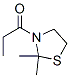 Thiazolidine,  2,2-dimethyl-3-(1-oxopropyl)-  (9CI),122107-79-3,结构式