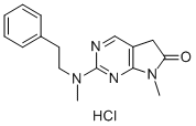 6H-Pyrrolo(2,3-d)pyrimidin-6-one, 5,7-dihydro-7-methyl-2-(methyl(2-phe nylethyl)amino)-, monohydrochloride 化学構造式
