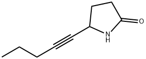 2-Pyrrolidinone, 5-(1-pentynyl)- (9CI) 结构式